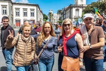 Telde en la manifestación por el Primero de Mayo en Canarias (Foto TA Y Orlando Mireles)
